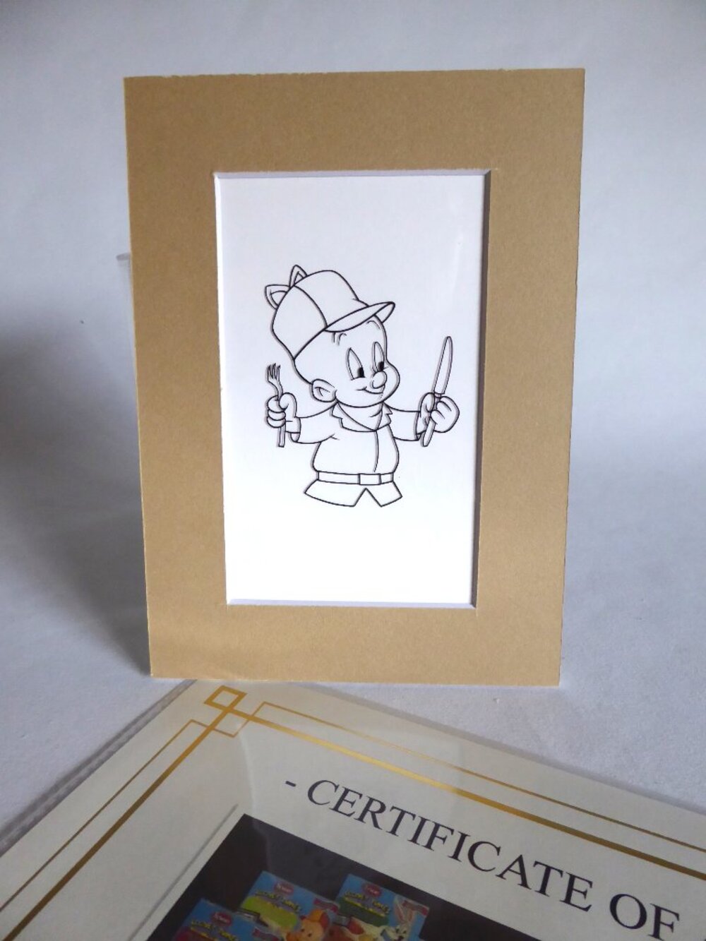 OOAK LOONEY TUNES WARNER BROS. PRODUCTION CEL ARTWORK ELMER FUDD (w/ C of A)